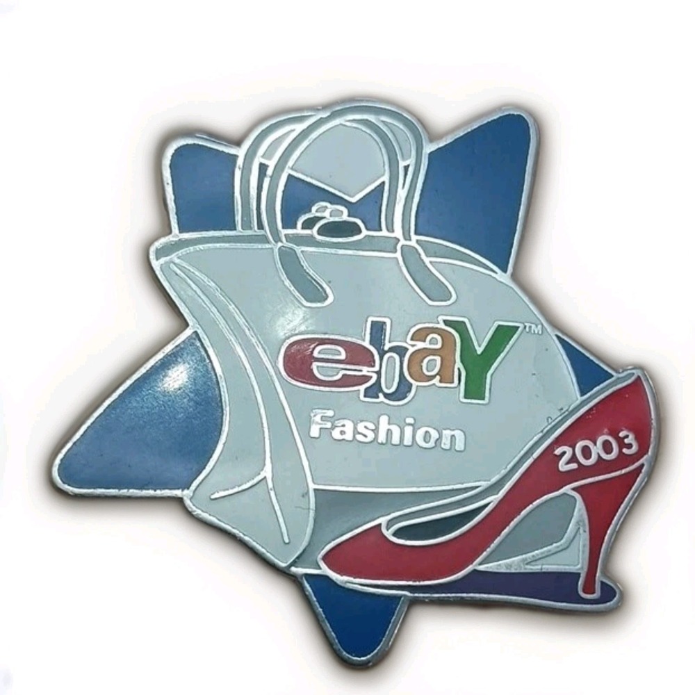 Vintage 2003 eBay Live Fashion Category Enamel Lapel Pin Pinback Y2K Collectible